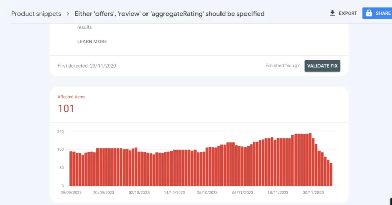 Một số lỗi thường gặp trong Product Snippets – Google search console